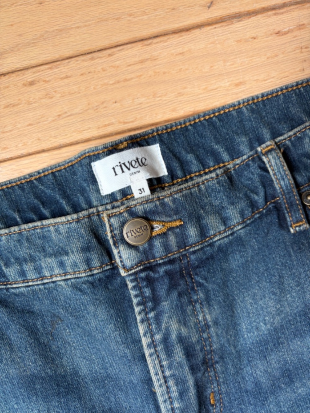 Loft Rivete Low Rise Wide Leg Jean - Picture 2 of 4